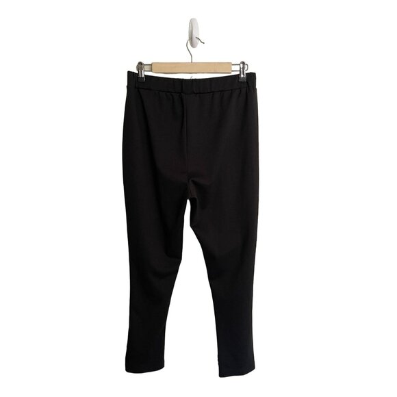 Roaman’s Black Cropped Pants w/ Floral Lace Hem – Plus Size 16W - Picture 2 of 4